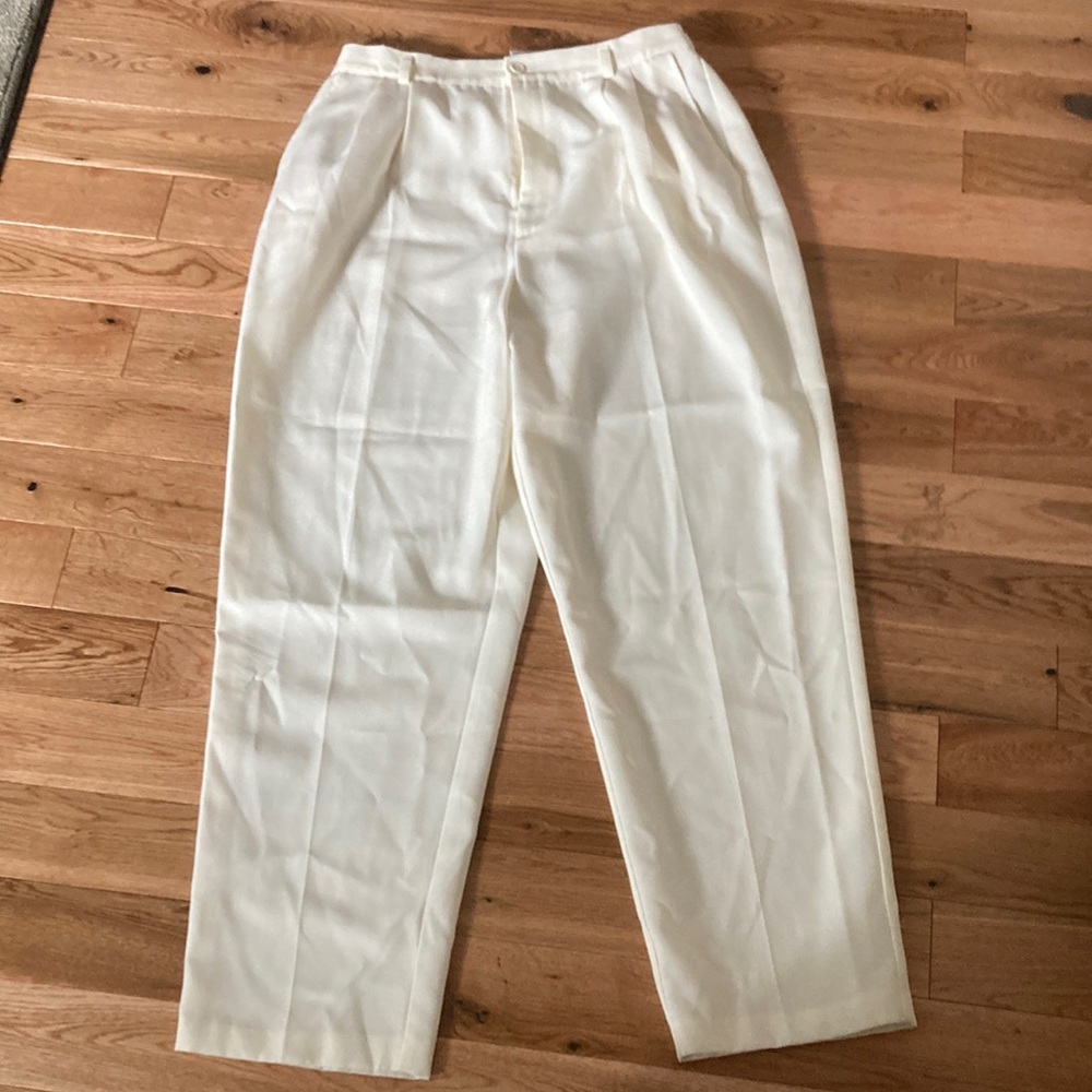 Essentials Cream Relaxed Fit Trousers